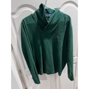 Polo Ralph Lauren Estate Rib Green Shawl Collar Pullover Sweatshirt Men’s M